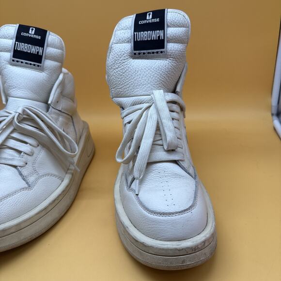 Rick Owens x Converse Men\'s Size 10 DRKSHDW TURBOWPN Mid Egret White Cream EUC main image 9